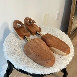 Wooden Shoe Trees with Brass Accents